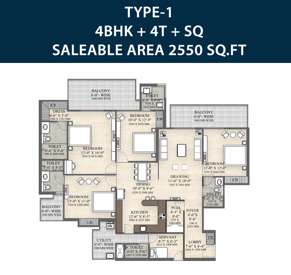 Irish Platinum 3bhk Floor Plan